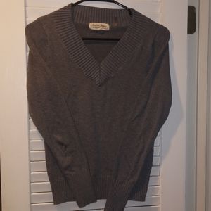 Gray V-Neck Sweater